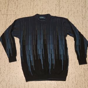 Tundra Coogi Style Textured Knit Crewneck Sweater Vintage 90s